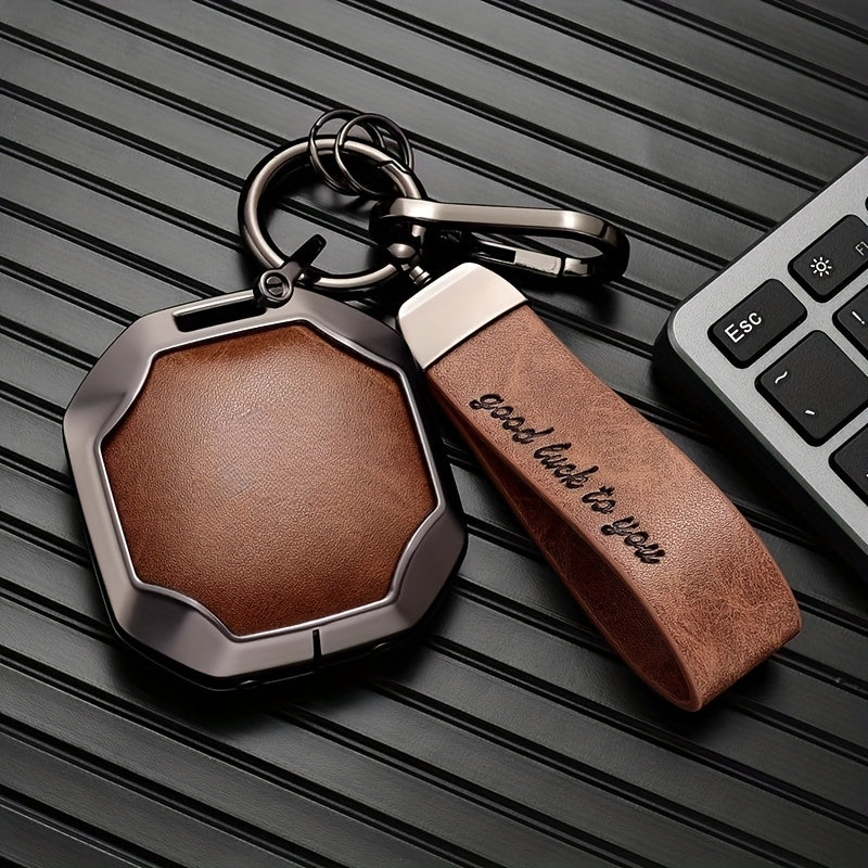 Premium Zinc Alloy Key Fob Cover for Cars Brown Durable Stylish Accessory