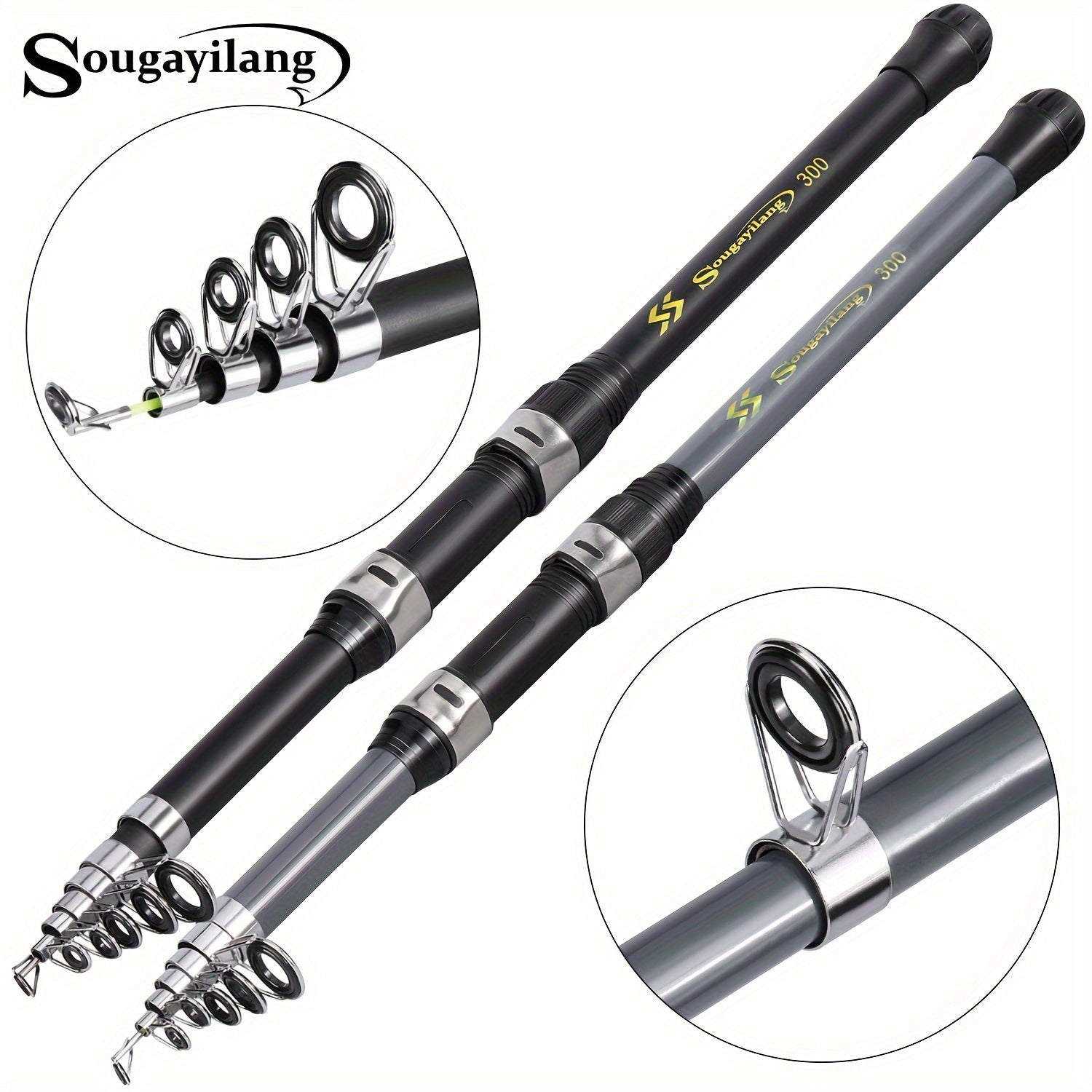 Fiberglass Telescopic Fishing Rod for Offshore Spinning Medium Power 2.1M-3.0M