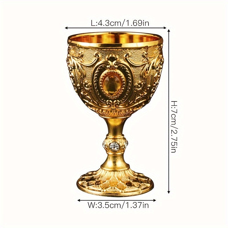 Мини-стакан для белого вина, шот-стакан, украшение, металл, золото, банкет, чай, вода, святой источник