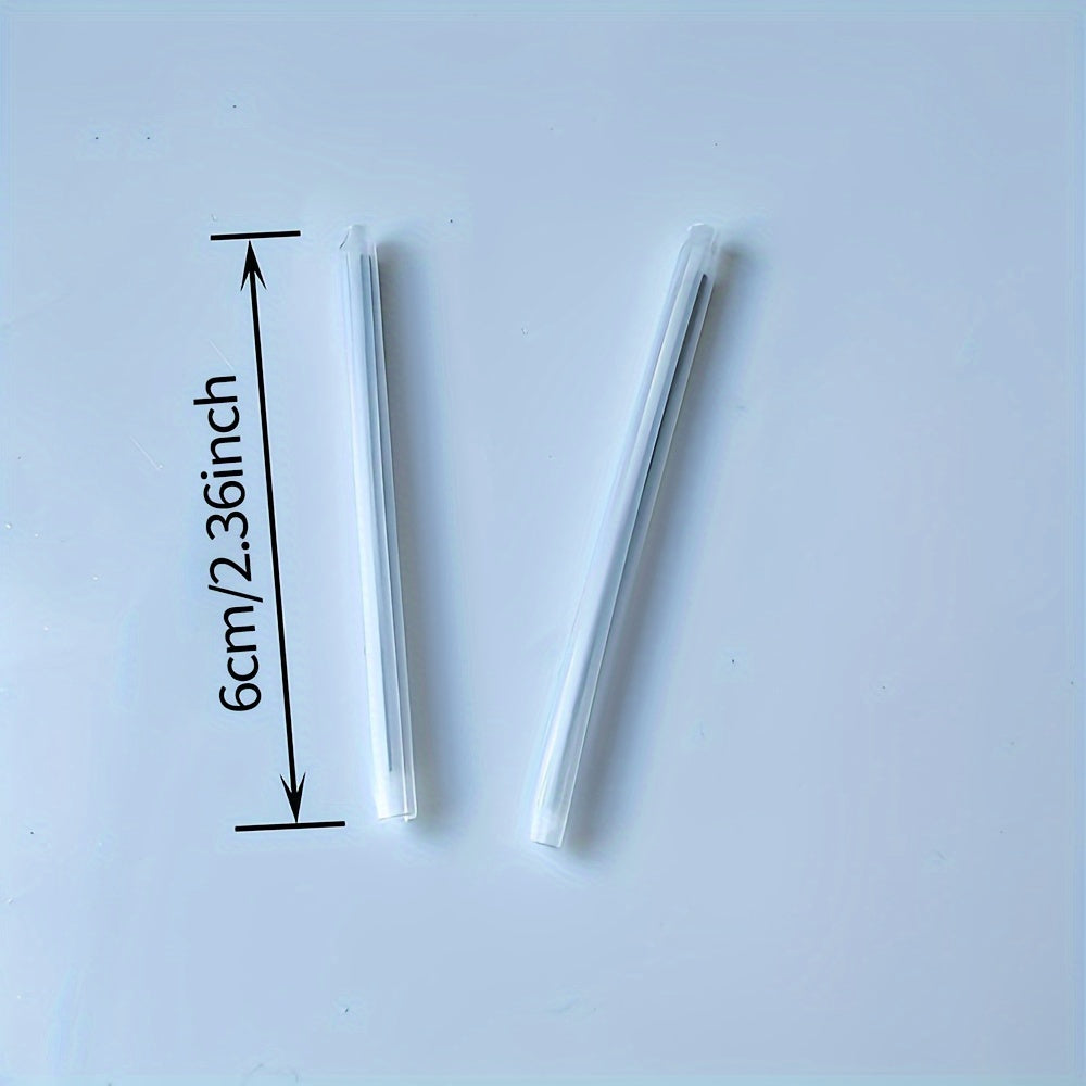 100pcs 6cm Clear Fiber Optic Heat Shrink Tubing 1.5mm Inner Diameter PE