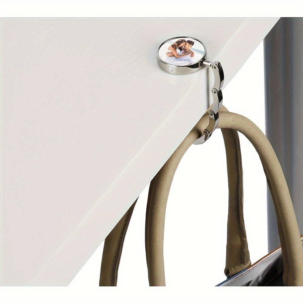 Stylish Portable Custom Photo Handbag Hook Metal Accessory for Women