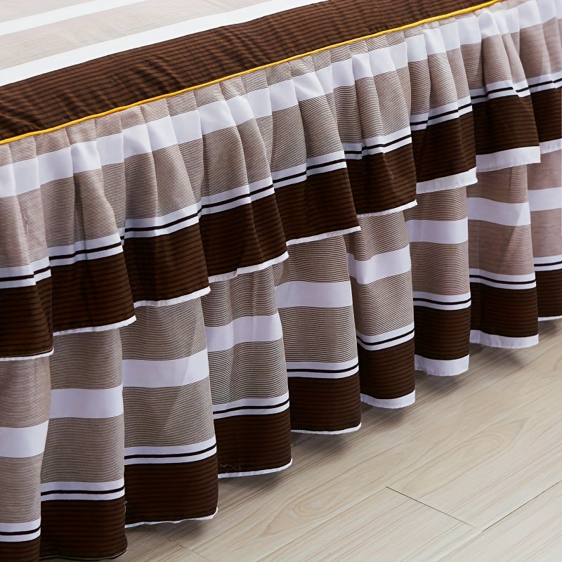 Ruffled Bed Skirt Floral Print Soft and Comfortable Fits All Beds