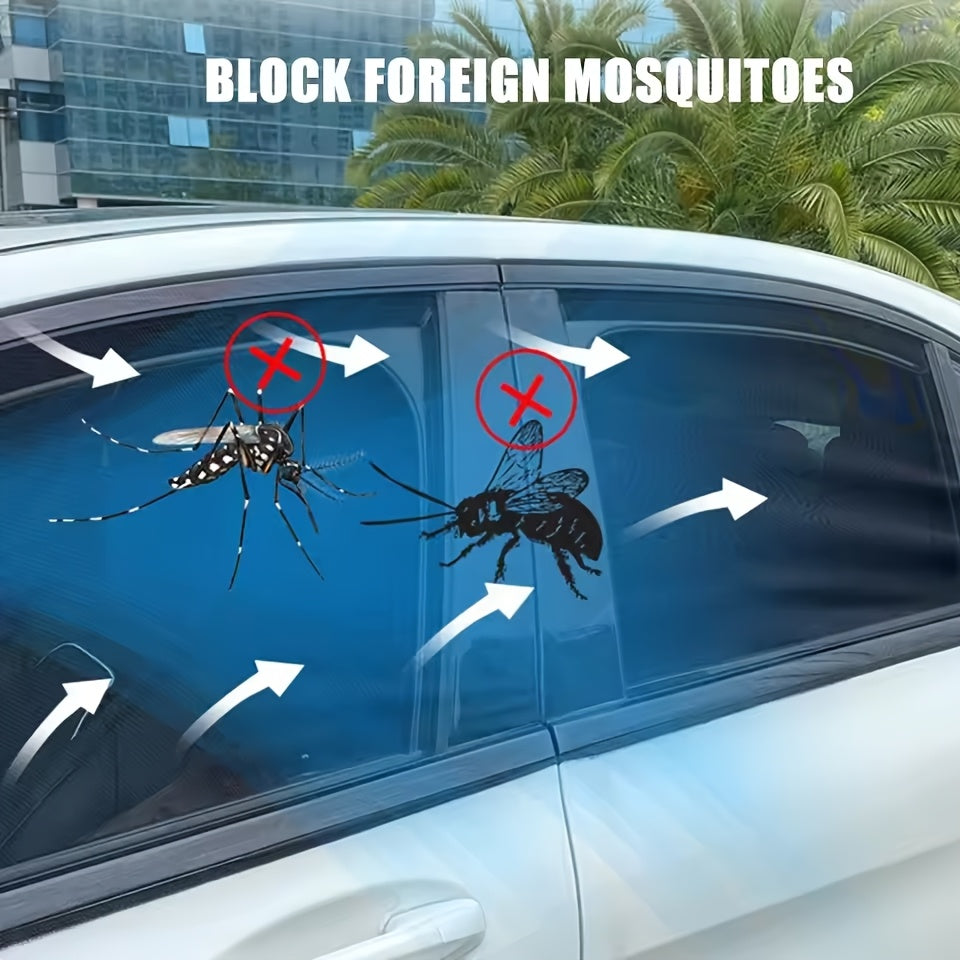 2/4 dona Avtomobil quyosh nuri himoya qilish tarmog'i UV himoyali oynani yopish uchun SUV avtomobil uchun mo'ljallangan mo'ylovlar tarmog'i