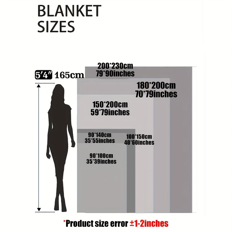 Geometric Print Flannel Throw Blanket for Couch Bed Travel All Seasons