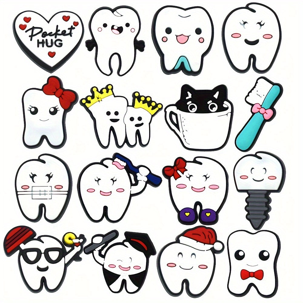 Unisex Plastic Tooth Care Shoe Charms Mini Braces Toothbrush Band Aids