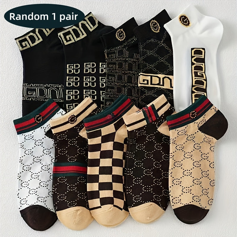 10 пар мужских и женских коротких носков из дышащей влагоотводящей трикотажной ткани