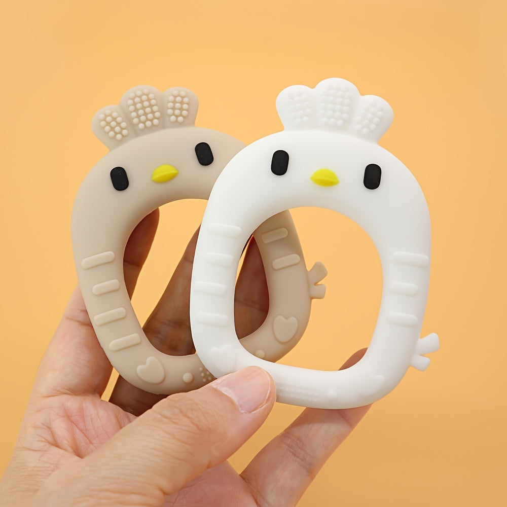 Young Children Teething Toy with Easter Theme Food-Grade Silicone Chew Stick