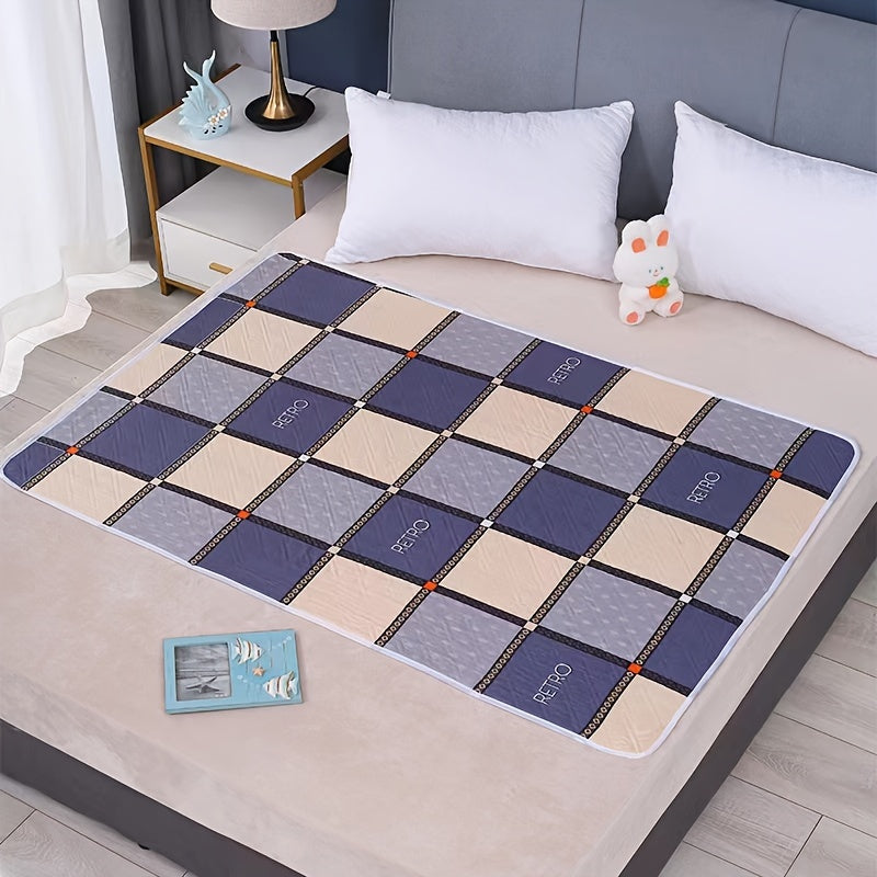 Reusable Waterproof Bed Pad Pink with White Heart High Absorbency Incontinence