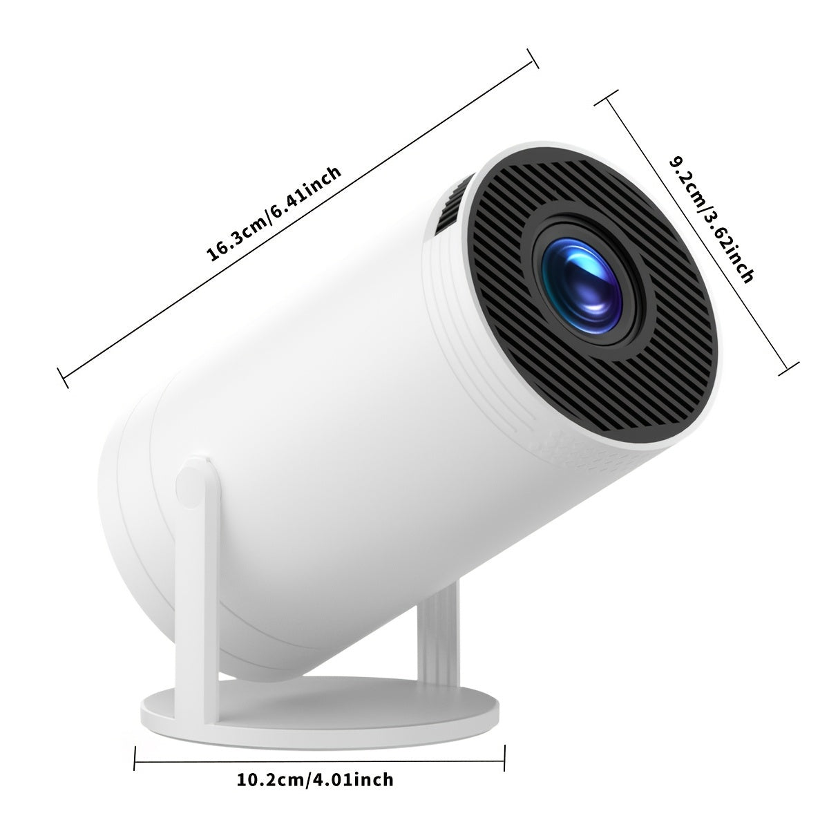 Mini Wireless Portable Projector with WiFi 6 1080P Support for Phone PC