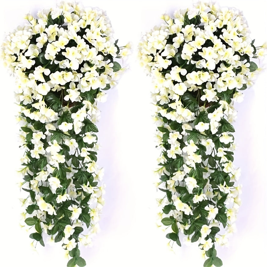 2pcs Violet Ivy Artificial Flowers for Outdoor and Wedding Decor