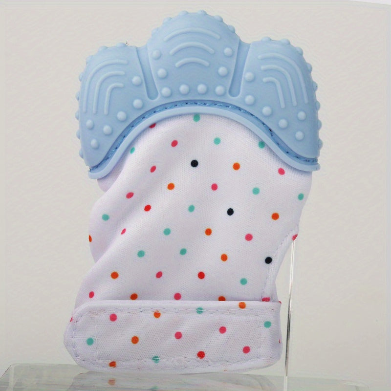 Guante de silicona transpirable con juguete de dentición para bebés de 0+ con colores mezclados