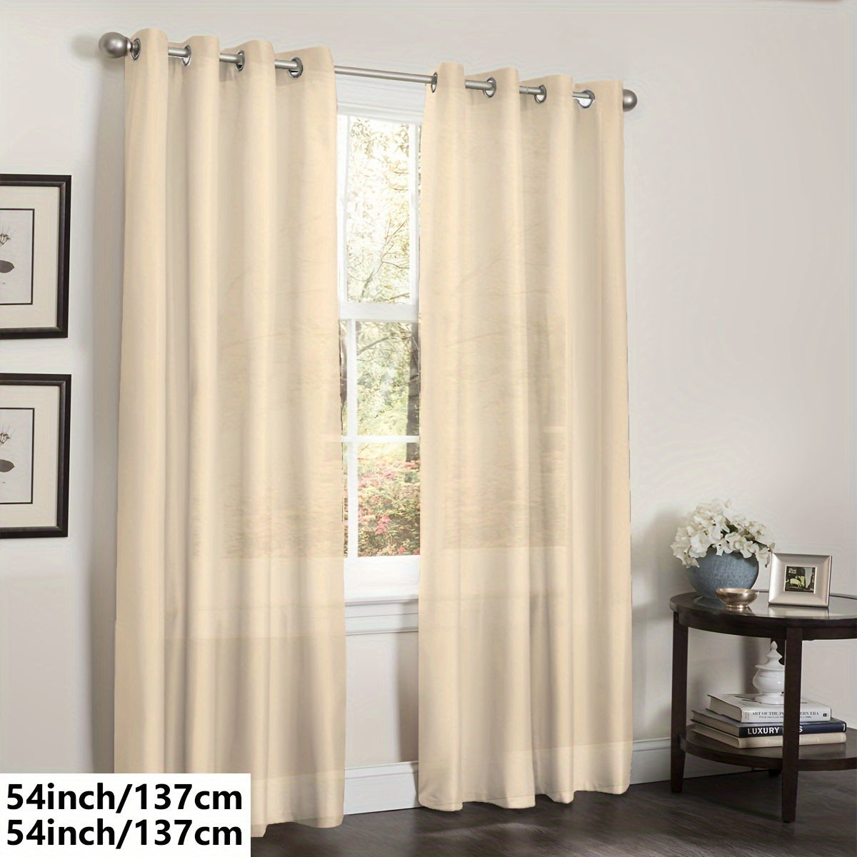 Imitation Silk Rope Curtain for Bedroom and Living Room Single Panel
