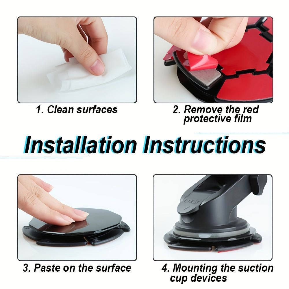 Car Dashboard Adhesive Mounting Disc Heat-Resistant 8cm Suction Cup Sticker