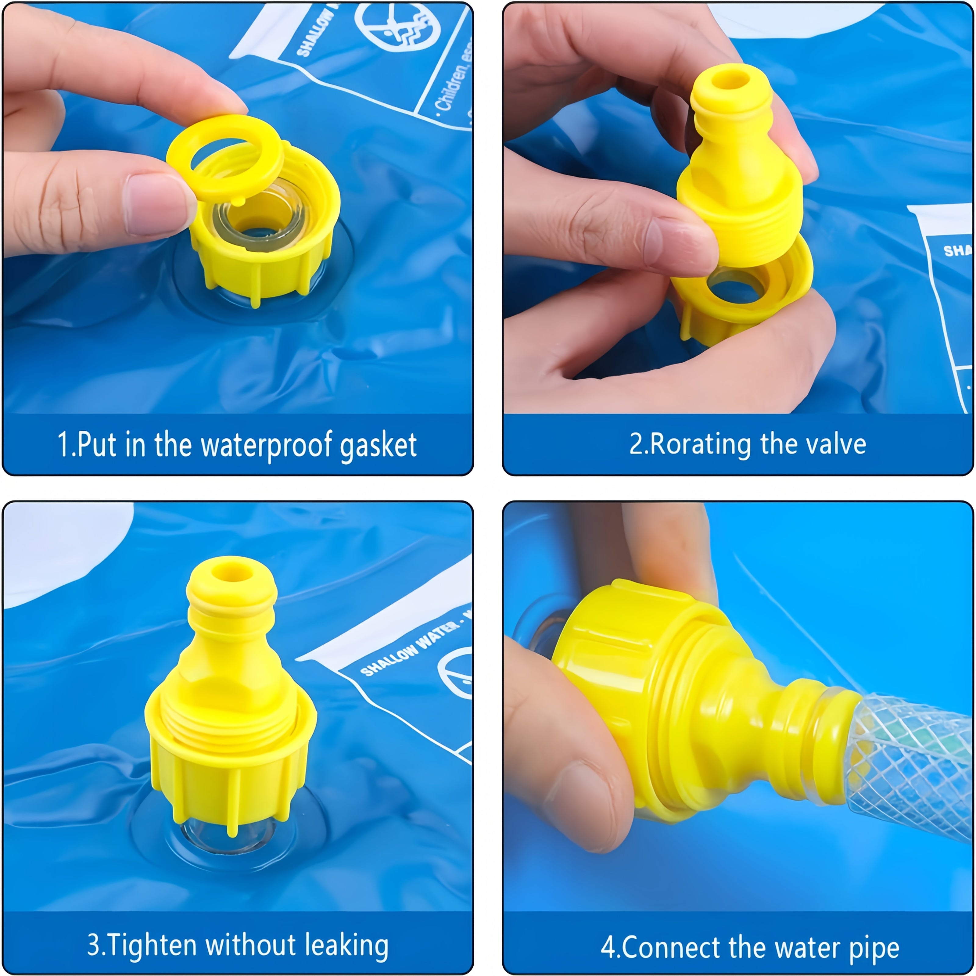 Kids Splash Pad 170cm Durable PVC Water Play Pool for Ages 3-5