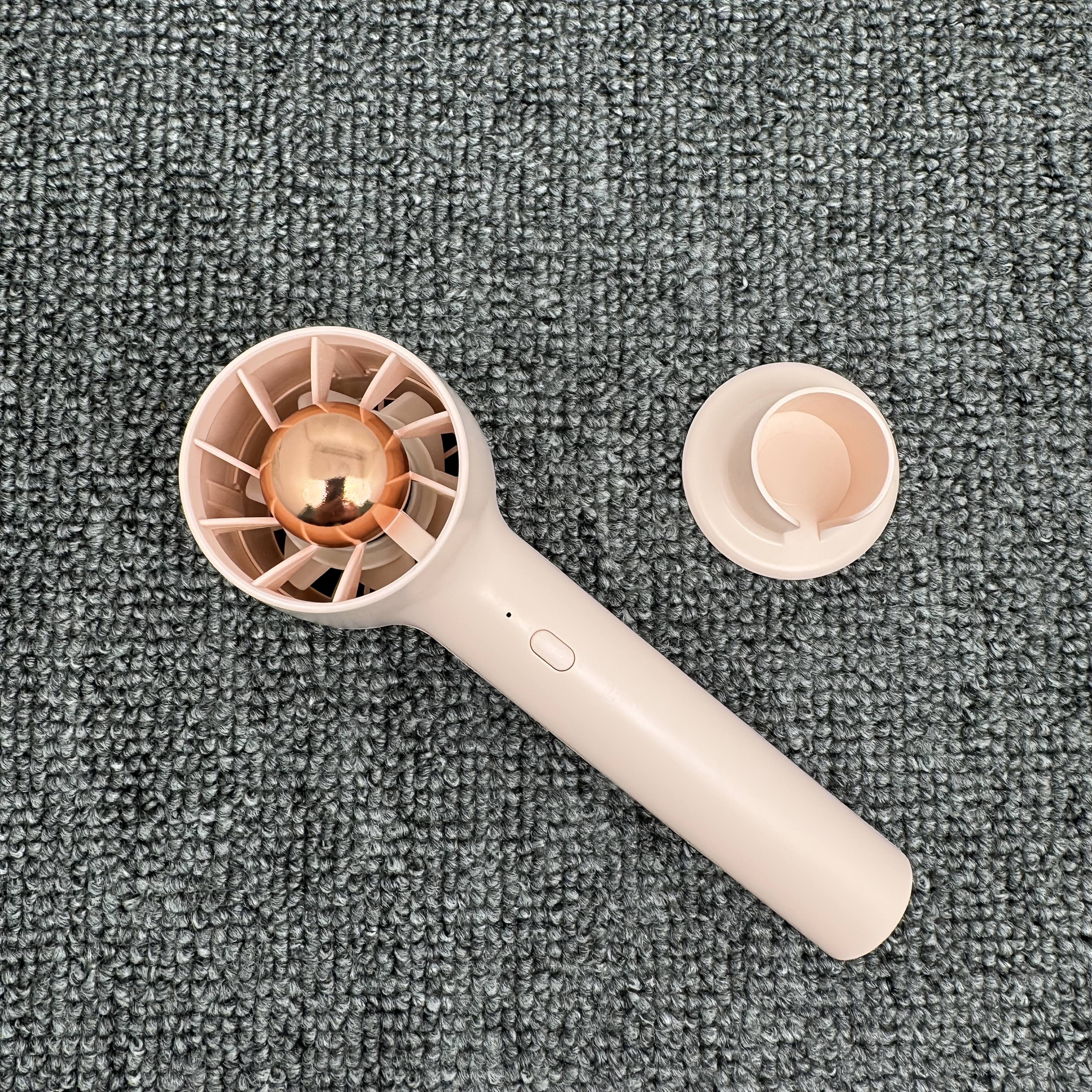 Green Handheld Mini Fan with 3 Speeds, Foldable, USB Rechargeable for Desktop and Personal Use