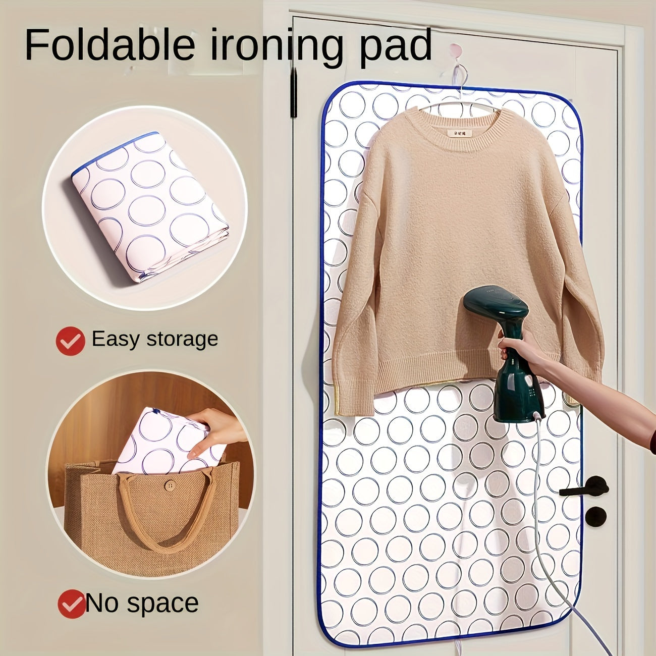 Alfombrilla de planchar plegable, impermeable, aislante, para viajes y uso doméstico, resistente a altas temperaturas