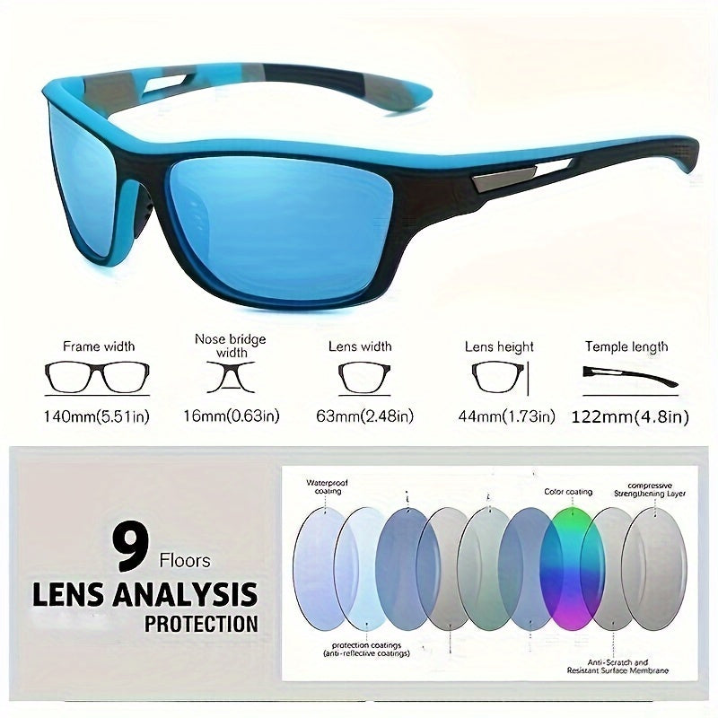 Retro Polarized Sunglasses with Strap for Men and Women for Outdoor Activities Sports Travel Driving Fishing Cycling