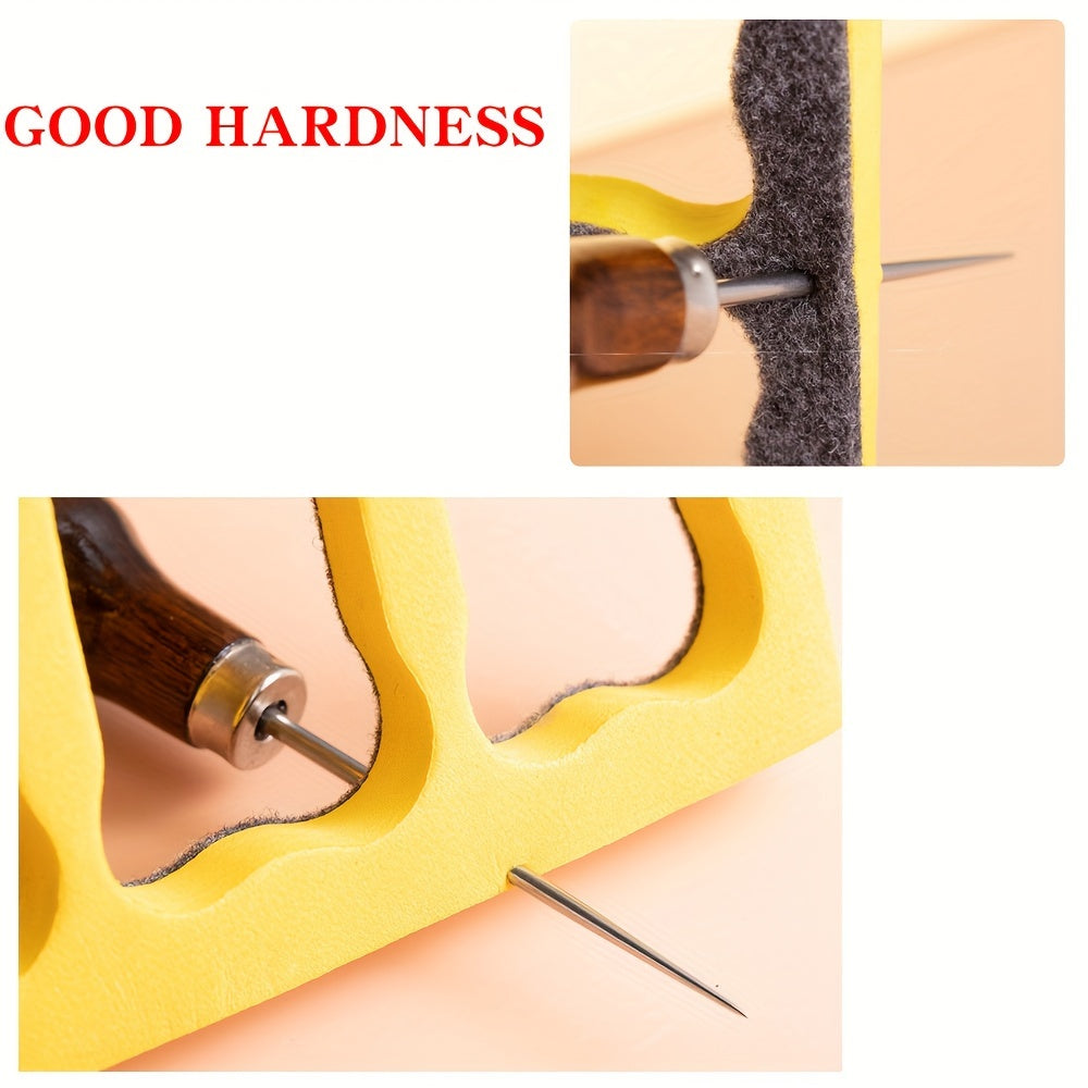 Набор из 3 твердых стальных игл в форме тыквы для кожевенного ремесла и шитья