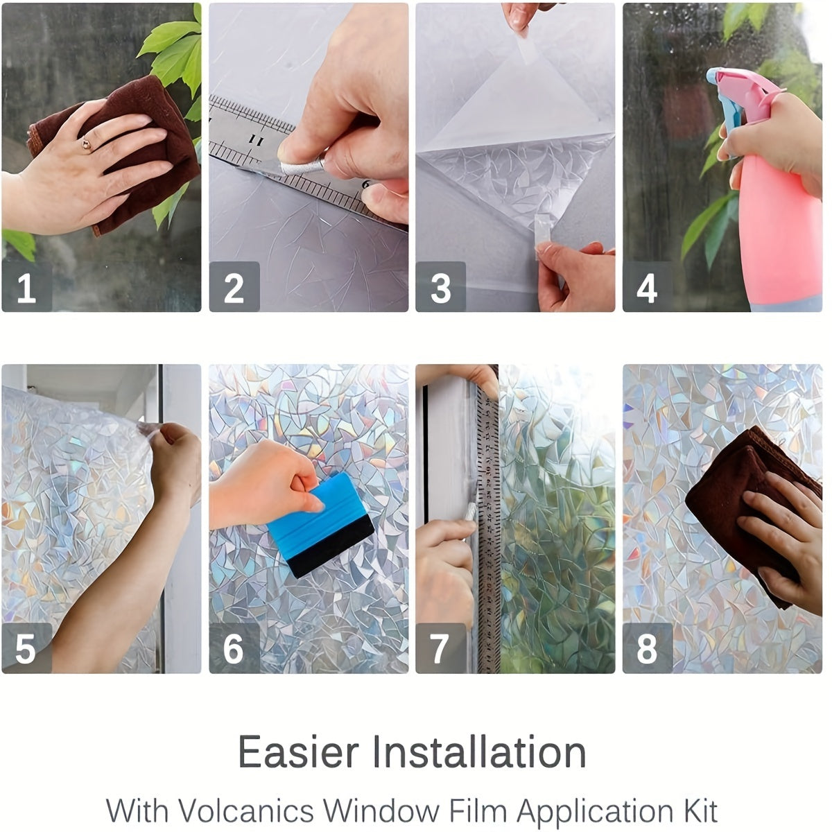 Decorative Glass Window Film Roll Static Clings Privacy Home Decor