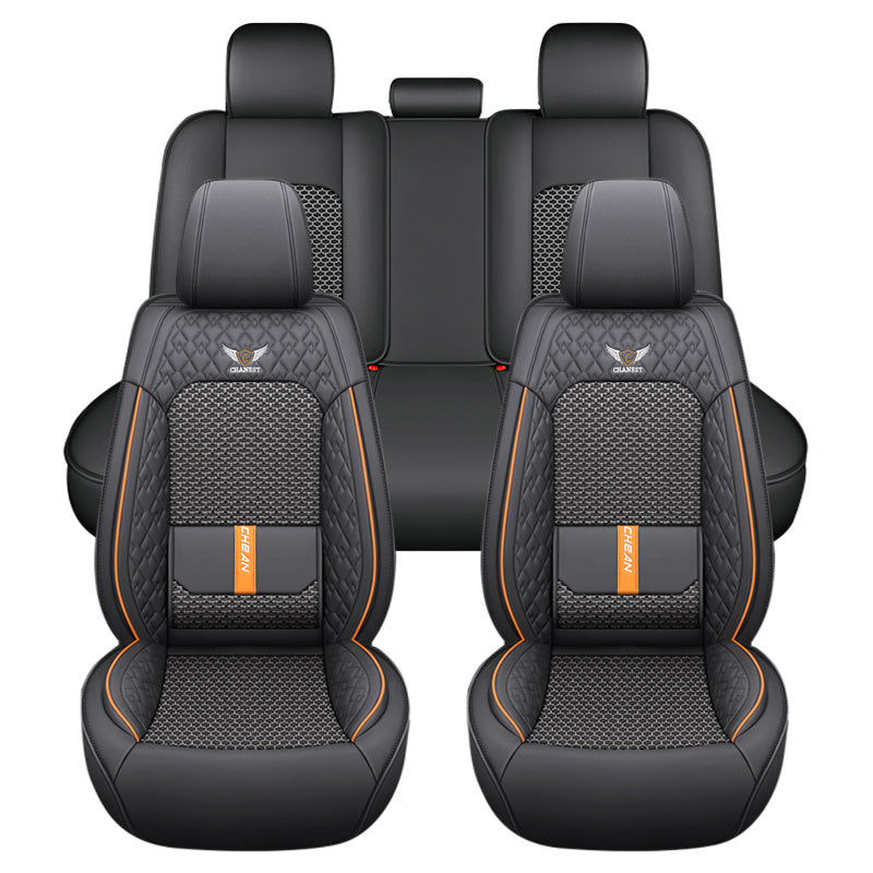 Universal Fit Faux Leather Car Seat Covers Full Set for 5 Seats All-Season Sponge Filled