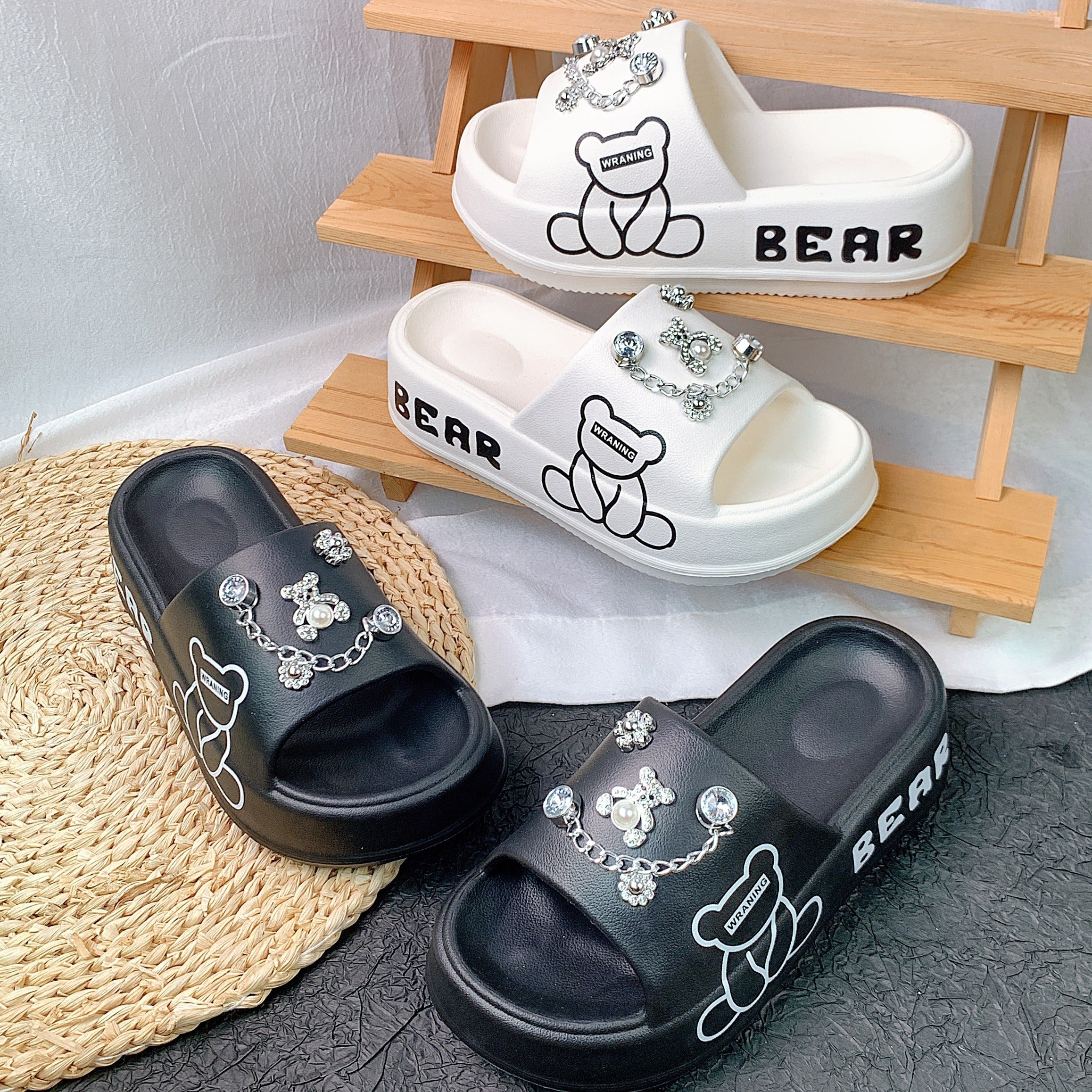 Women's Slip-On Summer Sandals Open Toe Comfortable Slip-On Slides