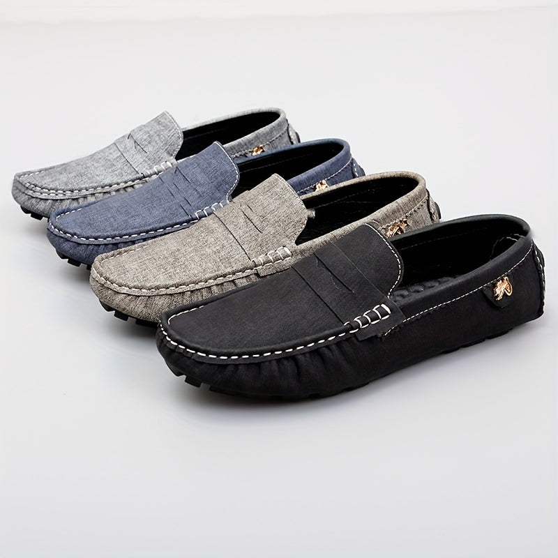 Women Slip-On Loafers Solid Color Non-Slip Rubber Sole All-Season Comfort