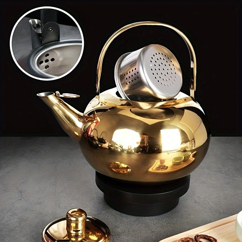 Stainless Steel Tea Kettle 1.5L with Infuser for Tea Coffee Green Tea Camping