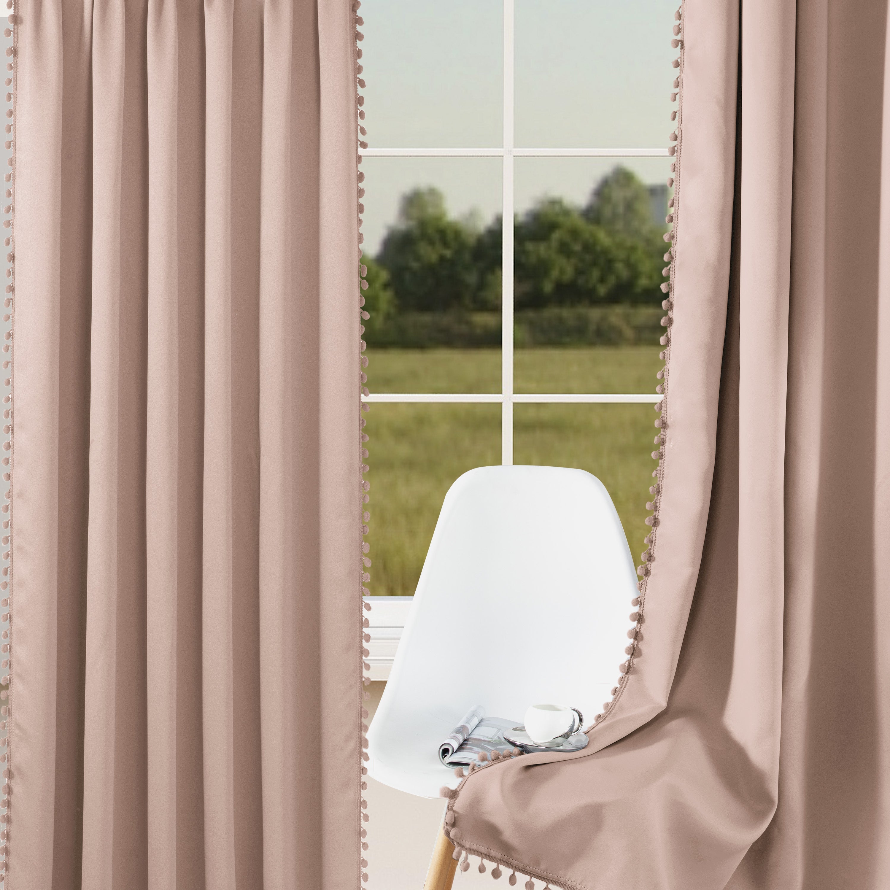 Thermal Insulated Blackout Curtain Panel for Living Room and Kitchen, Rod Pocket Design