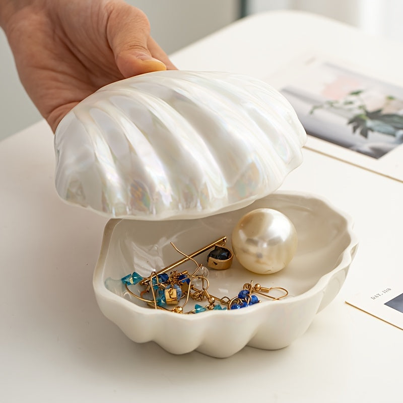 Ceramic Makeup Table with Detachable Jewelry Box and Key Holder Storage Organizer