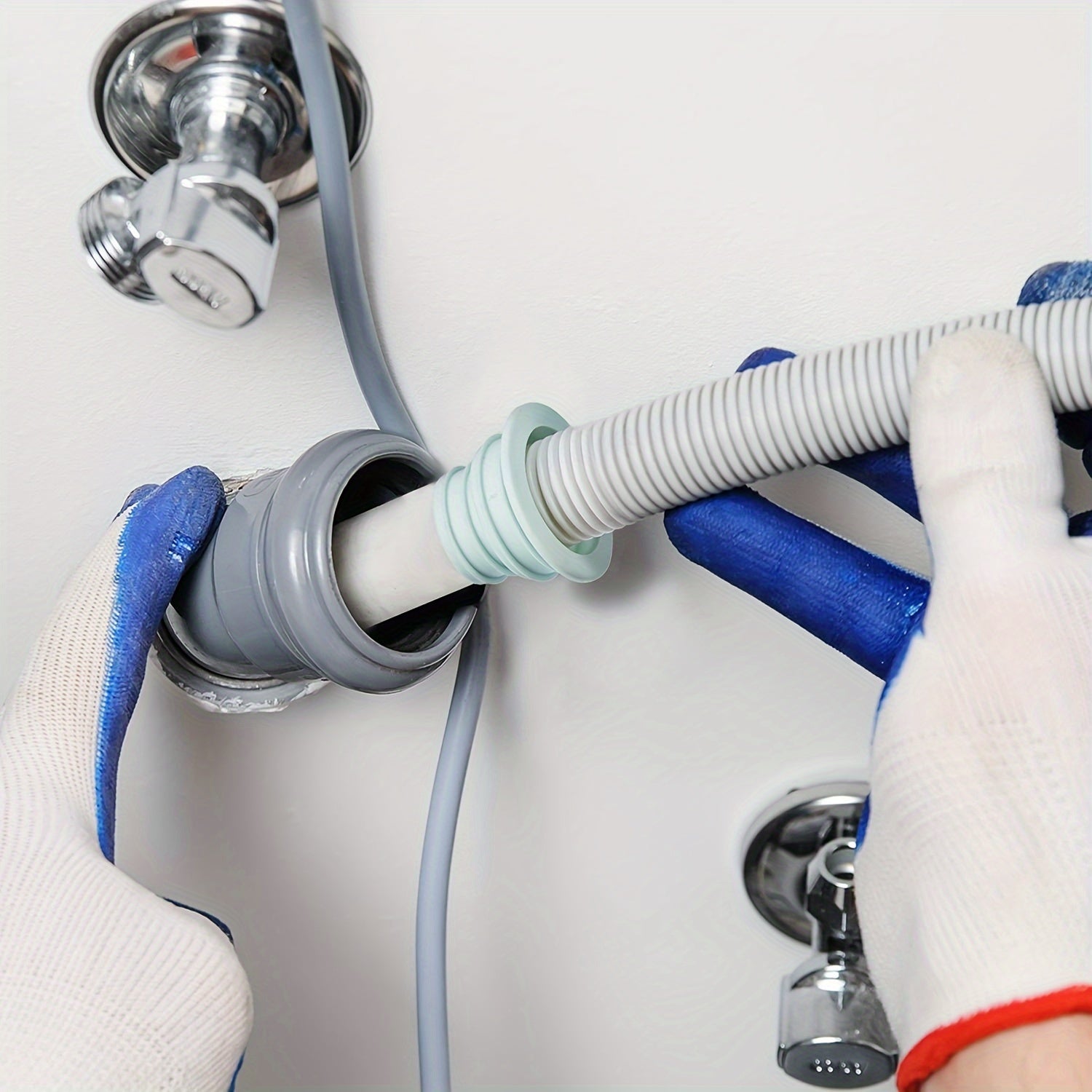 2 Pack Silicone Drain Hose Seals Odor-Proof Flexible Plugs for Bathroom Kitchen