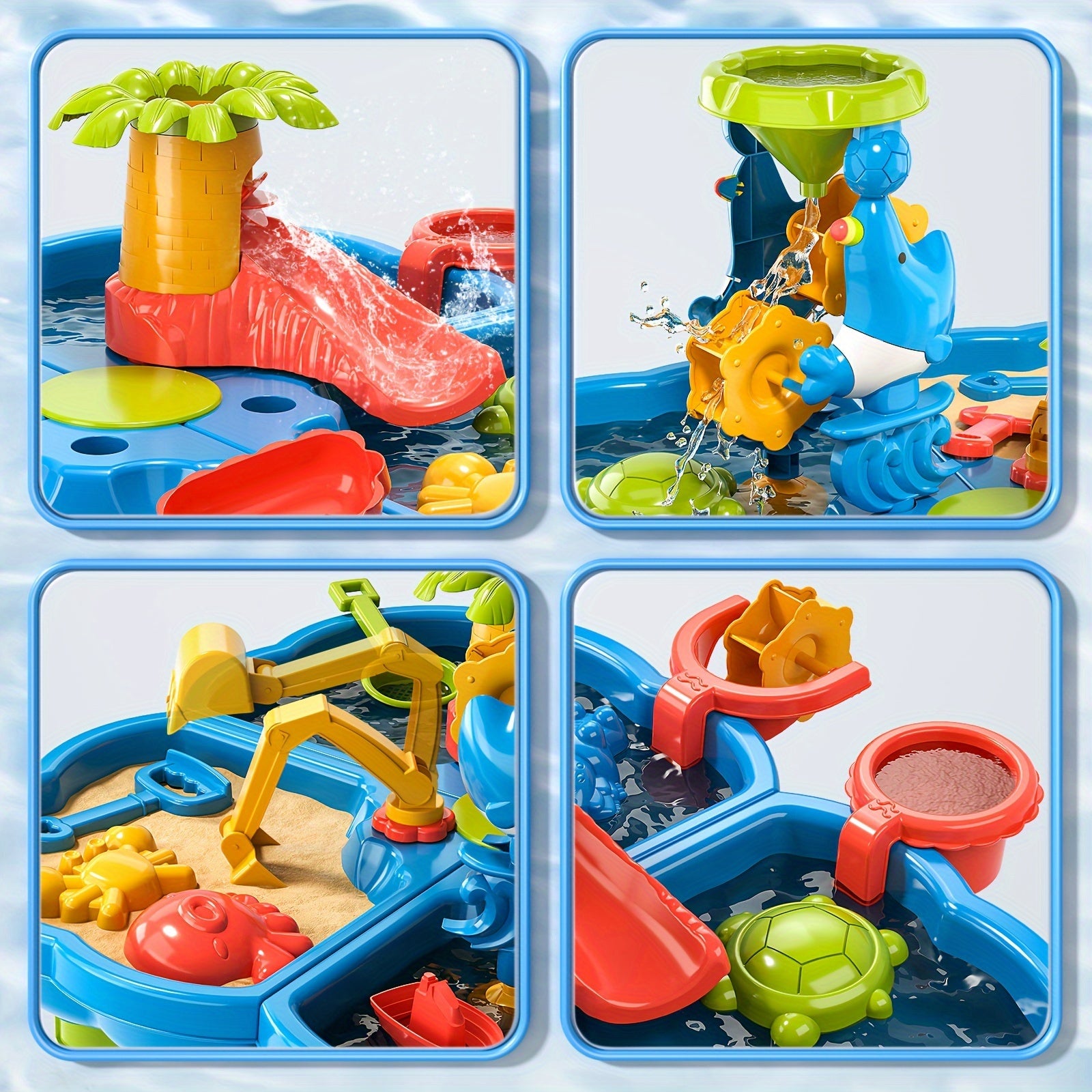 Qum Suv Stol, Plyaj Qum Suv O'yinchoqlari, Bolalar va Qizlar uchun Yozgi Tashqi O'yinchoq (Aksessuarlar rangi tasodifiy)