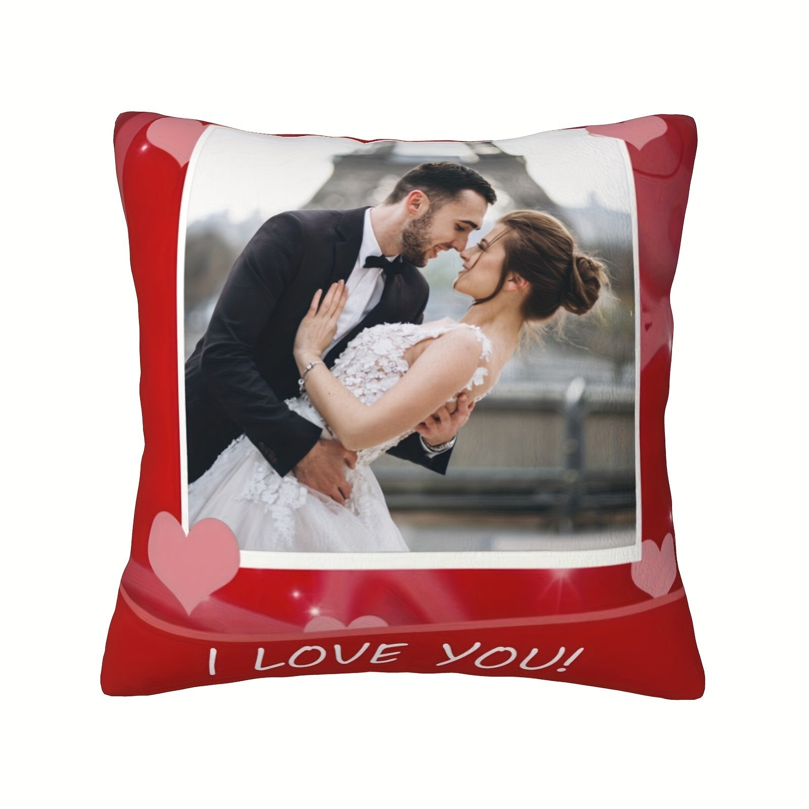 Personalized Fleece Plush Pillow for Anniversary and Valentine's Day with Custom Photo