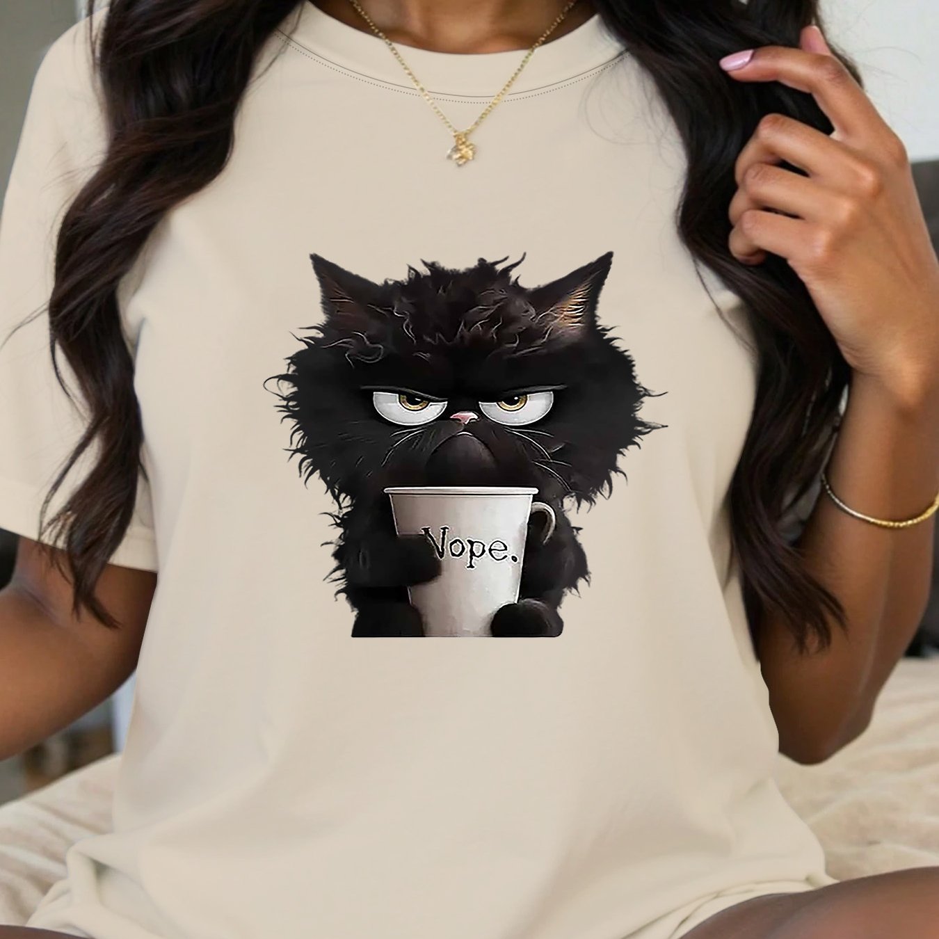 Plus Size Women's Casual Graphic T-Shirt Short Sleeve Round Neck