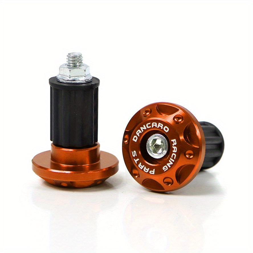 Motorcycle Handlebar End Caps Aluminum Alloy Golden Plug Fit Cruiser Bike