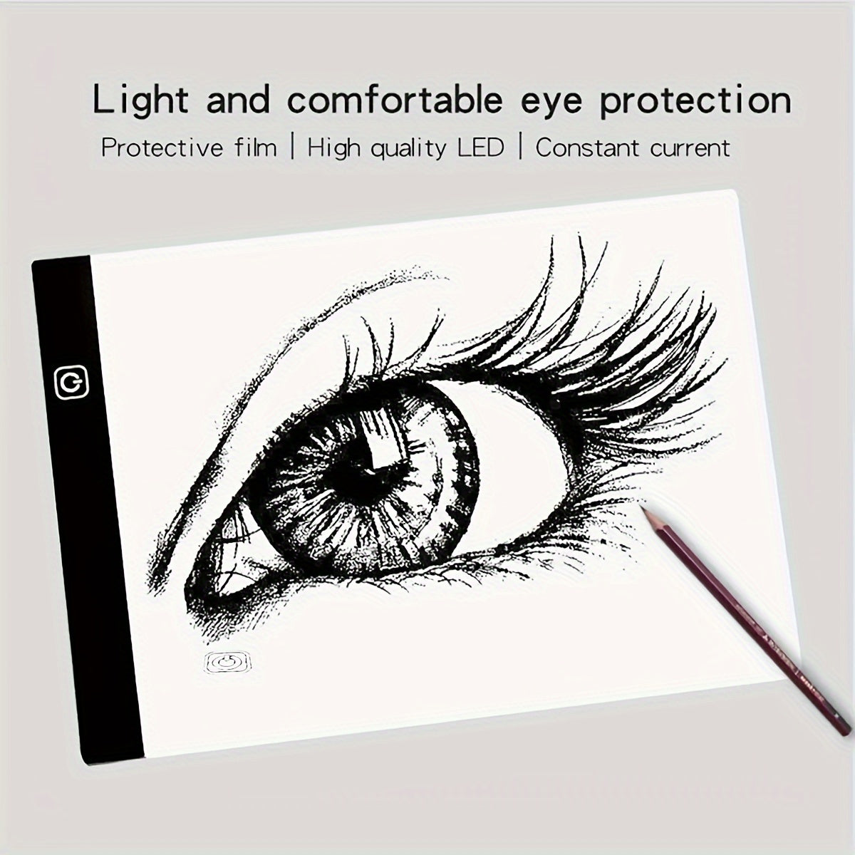 Acrylic LED Tracing Light Pad for Art, Tattoo, Drawing, Sketching, Animation, Stenciling, Adjustable Brightness