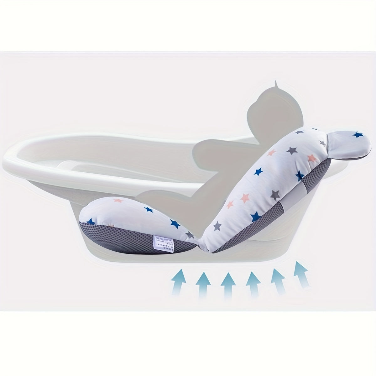 Мягкий полиэстерный нескользящий подкладка для сиденья для купания малышей и детей, ремень безопасности