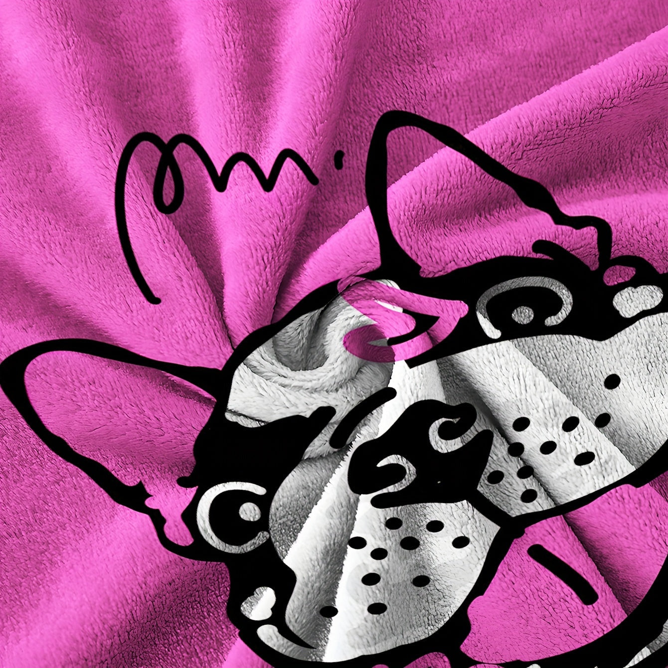 French Bulldog Print Flannel Throw Blanket Durable Polyester All-Season Home Office Car Camping