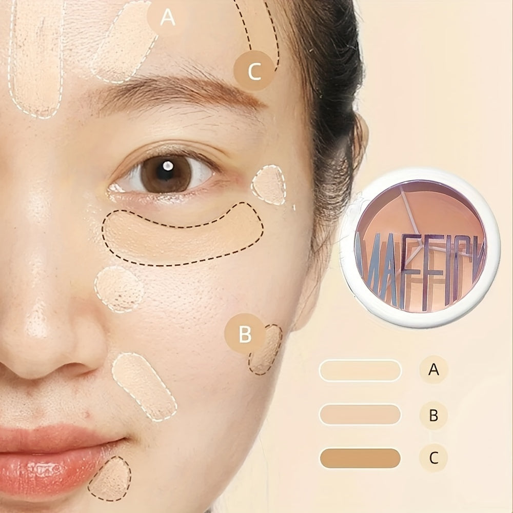 Tricolor Concealer Cover Foundation Palette Waterproof Full Coverage Moisturizing