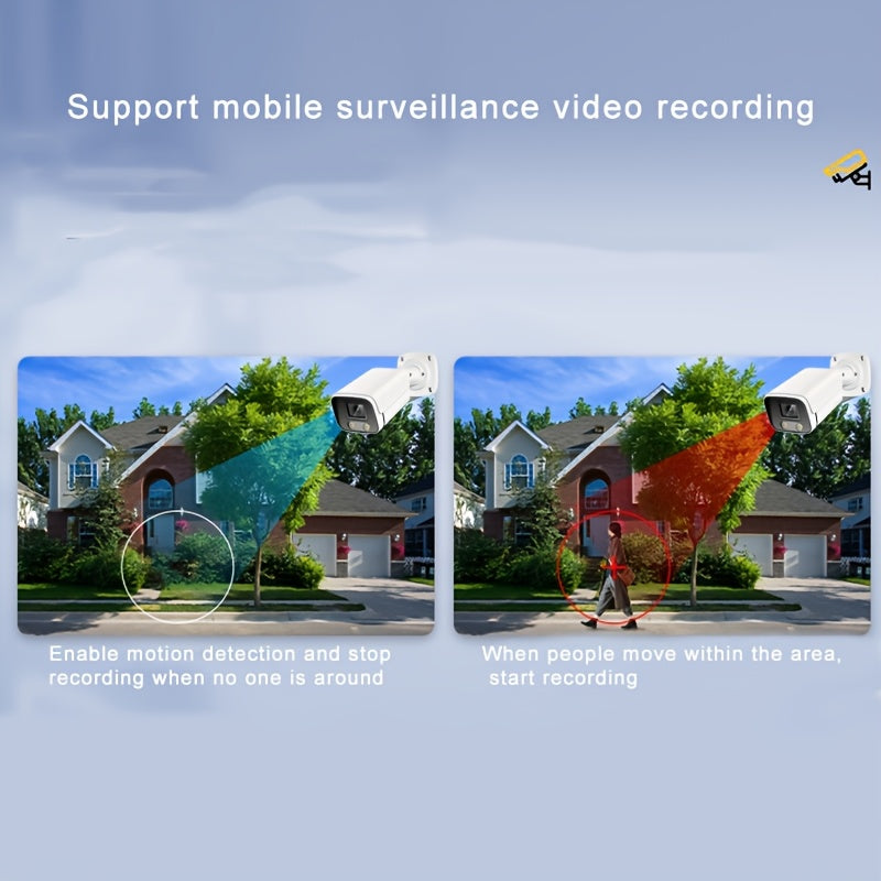 6MP Outdoor POE IP Security Camera Full-Color Night Vision Human Detection Wide-Angle 1440p Surveillance