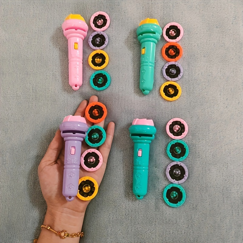 Children's Green Plastic Educational Toy with 56 Pattern Projector for Bedtime