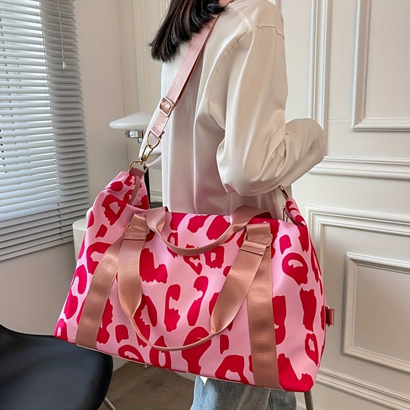 Leopard Pattern Sports Bag Large Capacity Gym Travel Bag