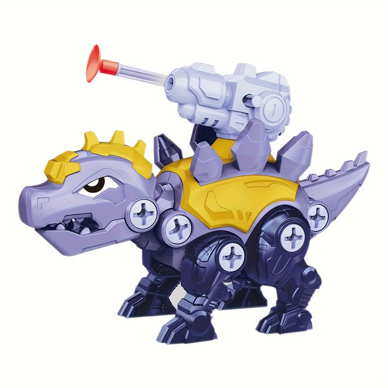 Kids Educational Dinosaur Building Kit with Screws Puzzles and Ejector