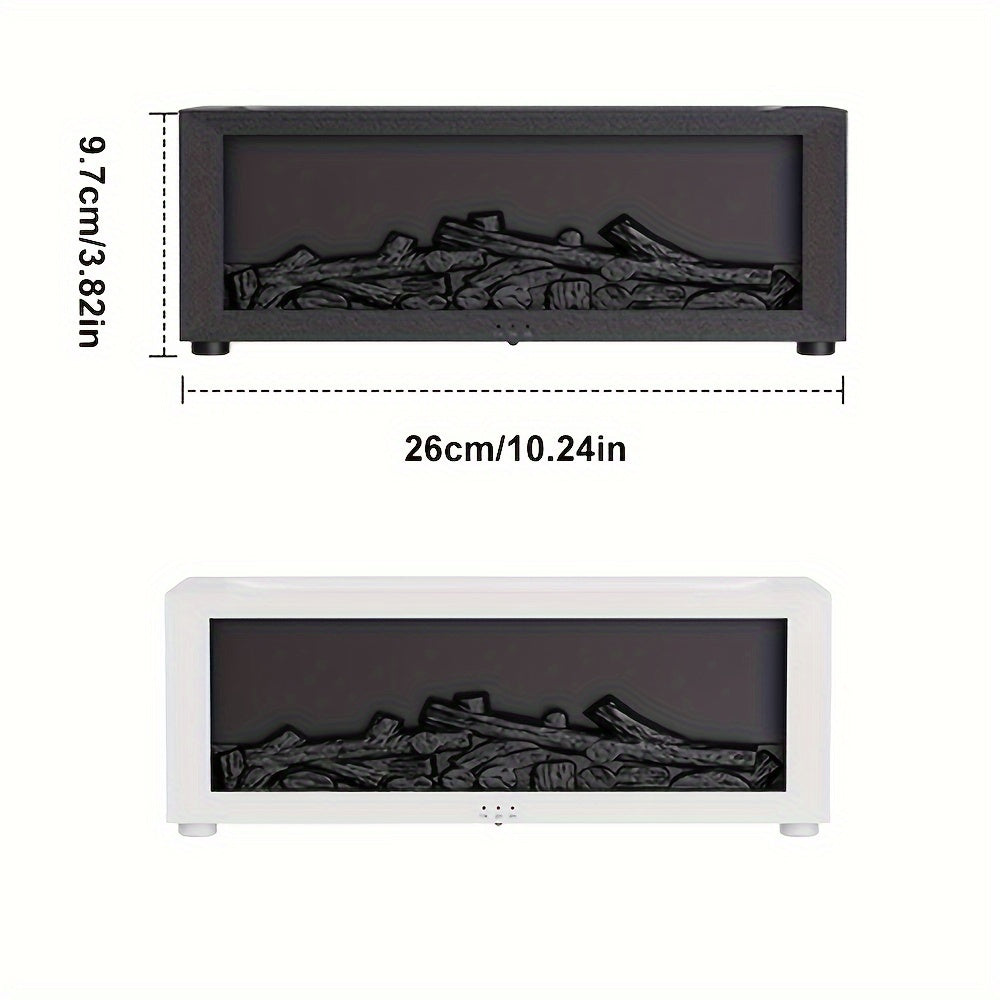 Simulation Flame Fireplace Humidifier with Remote Control and USB Power