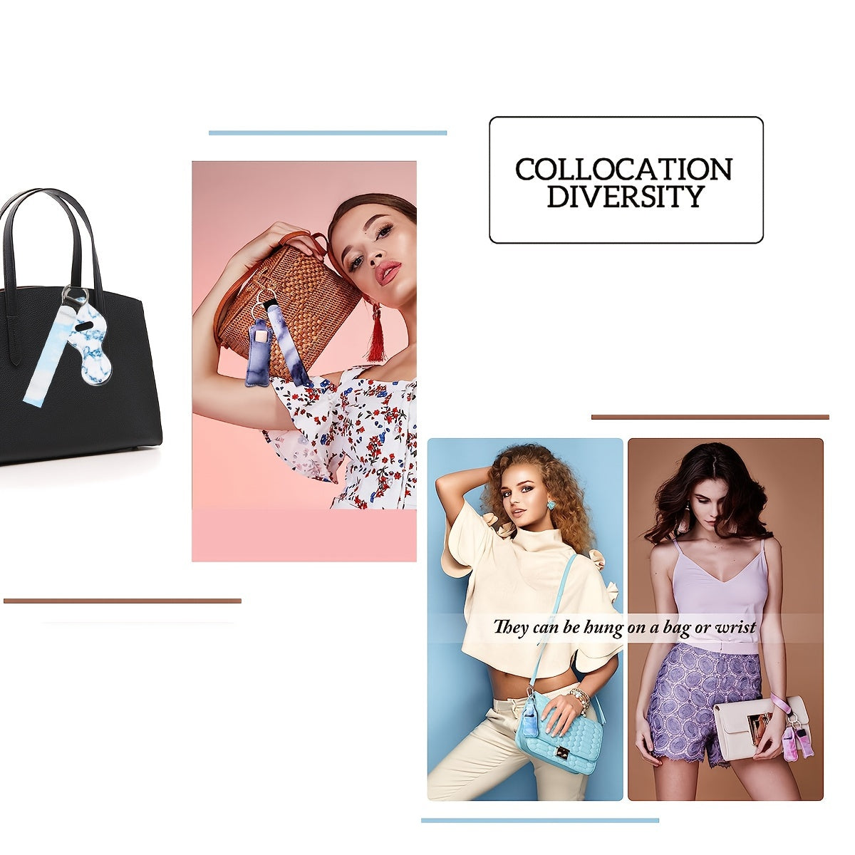 20 dona lab bo'yog'i qutisi, antiseptik shisha kalit zanjiri pendantlari va shisha quti dizaynidagi yumshoq to'p bezaklari to'plami.