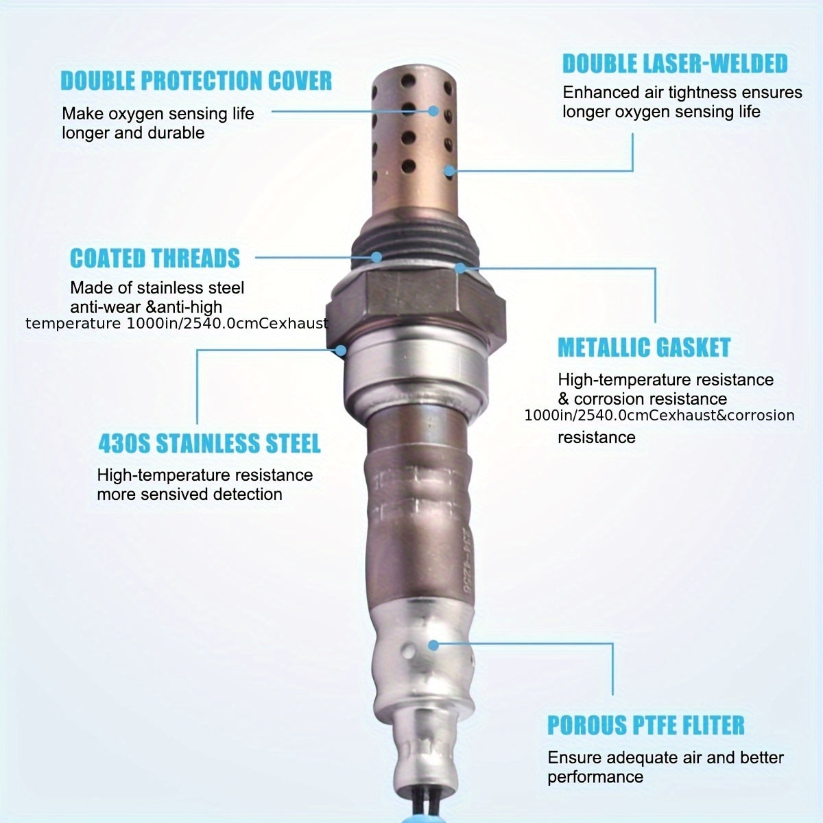 Downstream Oxygen Sensor for SUV and Truck Diesel Gasoline Compatible