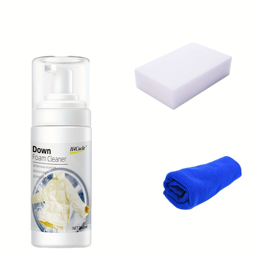 HCook No-Rinse Mat O'chiruvchi Sprey 200ML - Tovuq palto va uy uchun sitrik kislota bilan chuqur tozalovchi dog' o'chiruvchi - Tez quriydigan, suv ishlatmaydigan tozalovchi ko'pik kiyimlar va mebel uchun - Bir marta silashda dog'larni olib tashlaydi