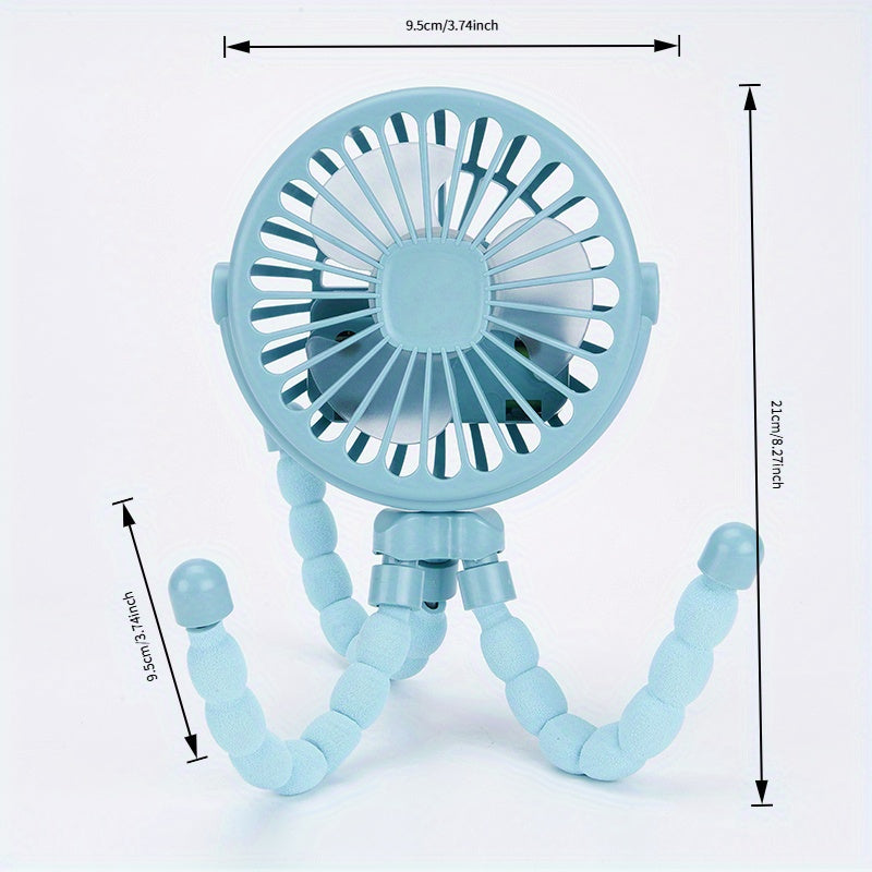 Ventilador de pulsera recargable USB con botón de encendido/apagado, diseño de ventilador de techo de plástico