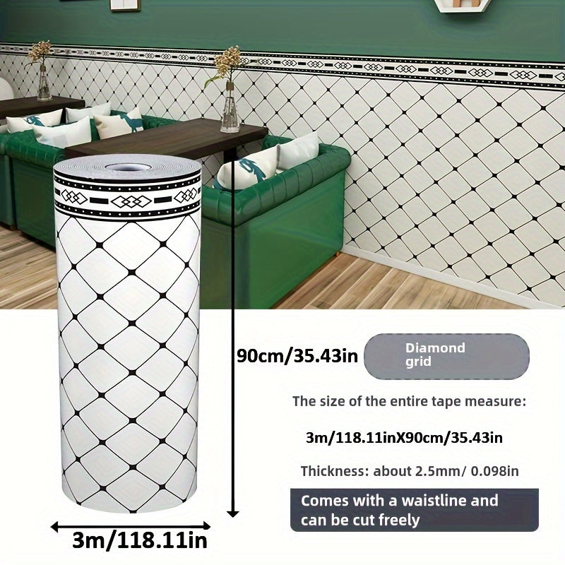 Waterproof PVC Vintage Gray Brick Wall Panel 3D Peel and Stick 90cm x 3m