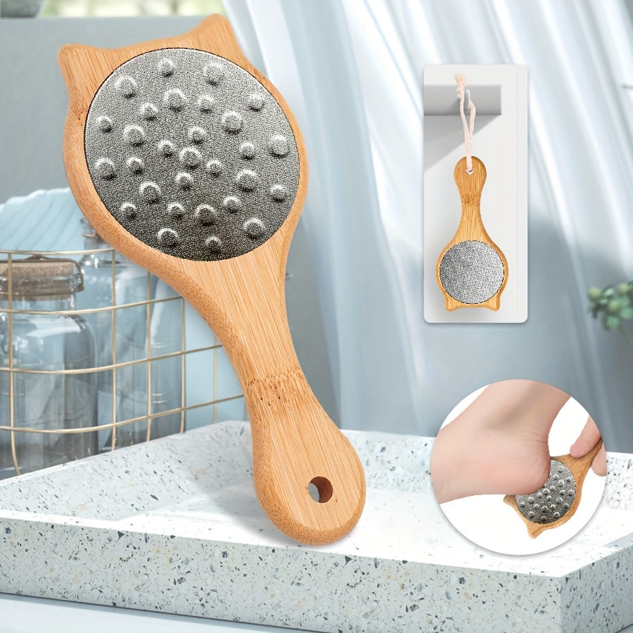 Lima de pies de doble cara con mango de bambú para eliminar callos y cuidado de pies 1 o 2 piezas