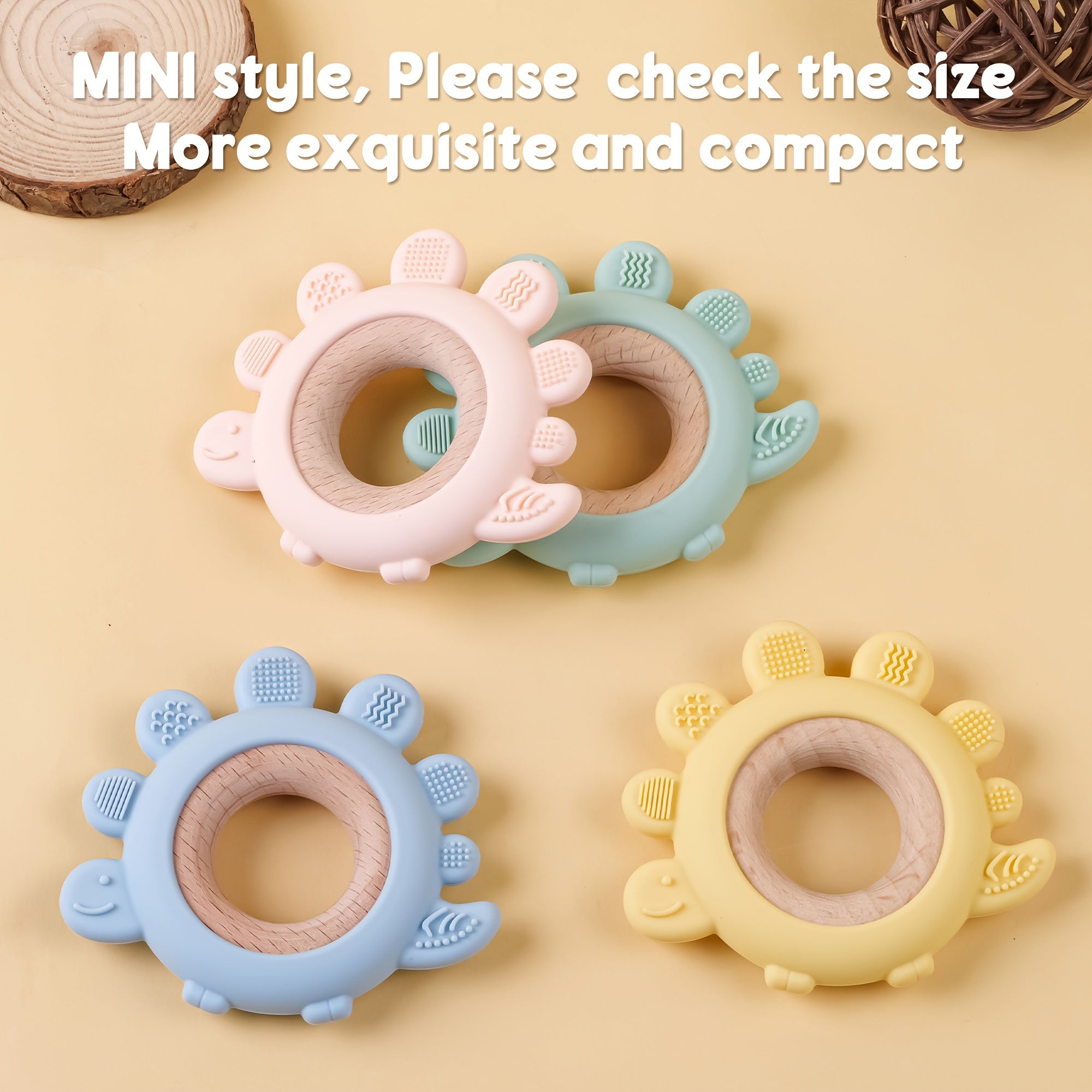 Baby Silicone Teether Toy for Infants and Toddlers Soft Textured BPA Free Fingerlike Design Dishwasher Safe